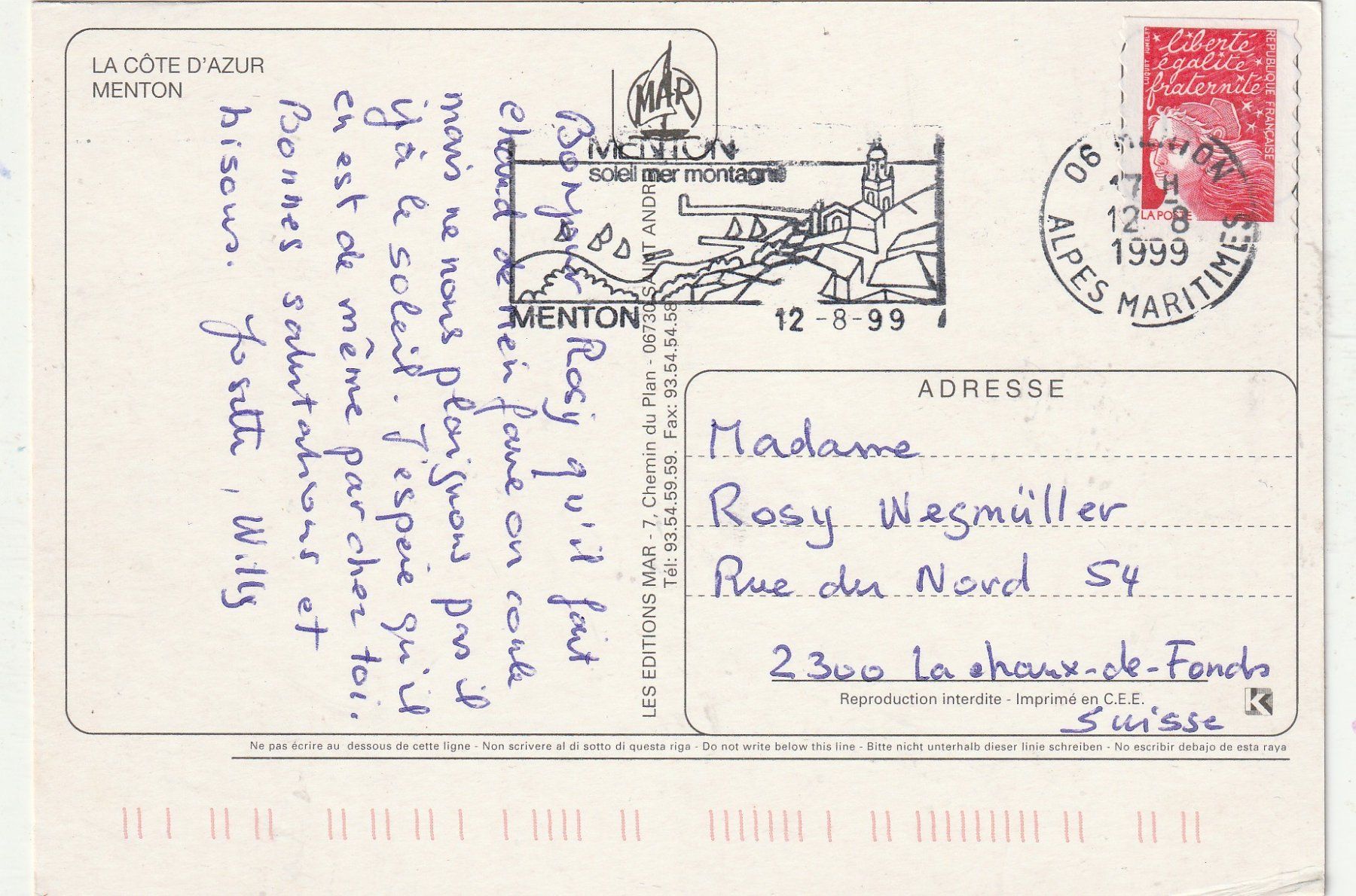 Cartoline postali: La Cote D'azur – Usato da Lumbrein venduto da made02 1
