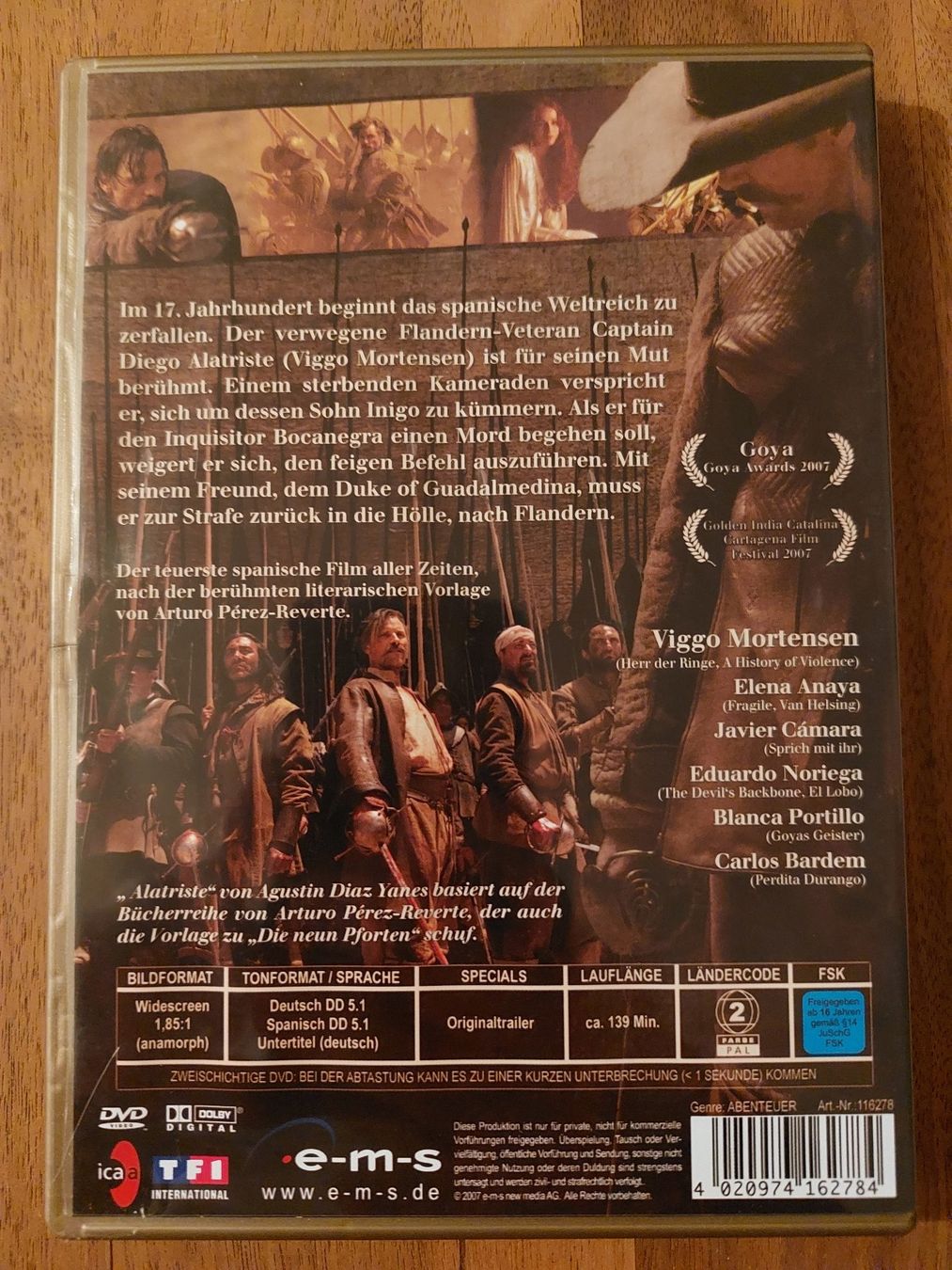 Tutti i DVDs: DVD - Captain Alatriste mit Viggo Mortensen – Usato da Rheinfelden venduto da FilmAuktion 1