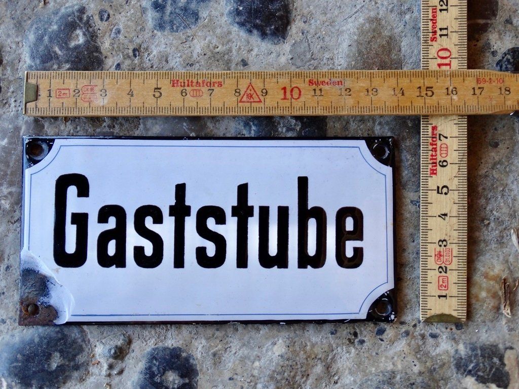 Insegne: antikes Emailschild Gaststube /Restaurant Loft Werbung – Usato da Grossaffoltern venduto da Bessy202 1