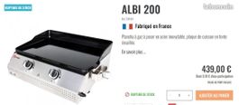 Plancha à gaz Somagic ALBI 200 - NEUVE JAMAIS SERVIE