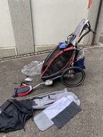 Chariot Kinder Velo Anhänger + Zubehöhr, Sommer, Regenschutz