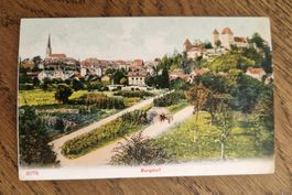 Burgdorf 1908  Reisegruss an Töchter nach Genf