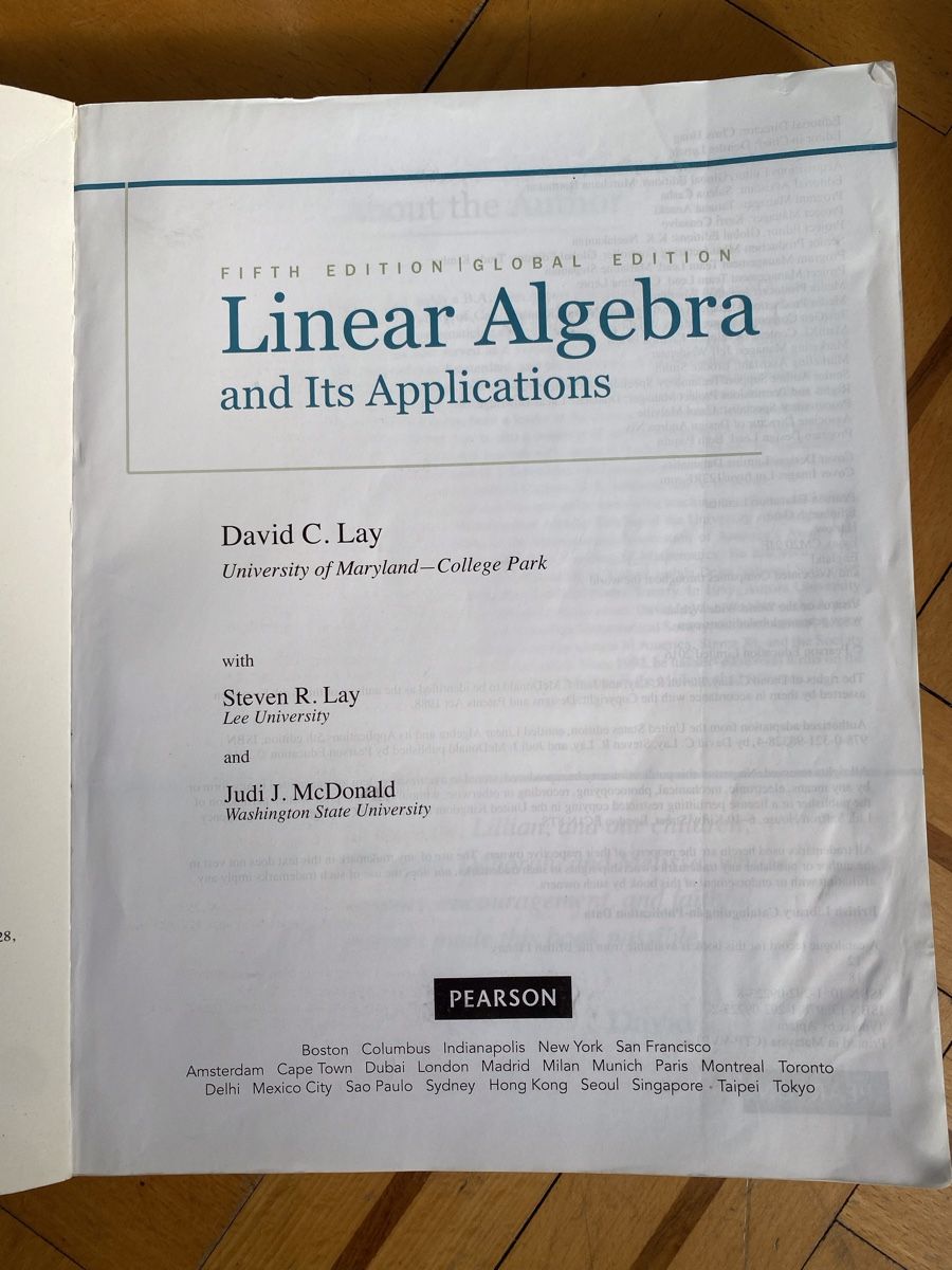 Libri: Linear Algebra and its Applications von David C. Lay – Usato da Rorschach venduto da Fliegenflieger 1