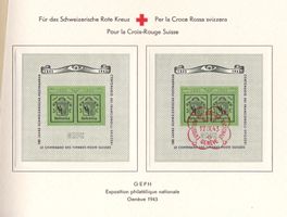 W18, 2x Genfer Block in PTT-Geschenkbuch