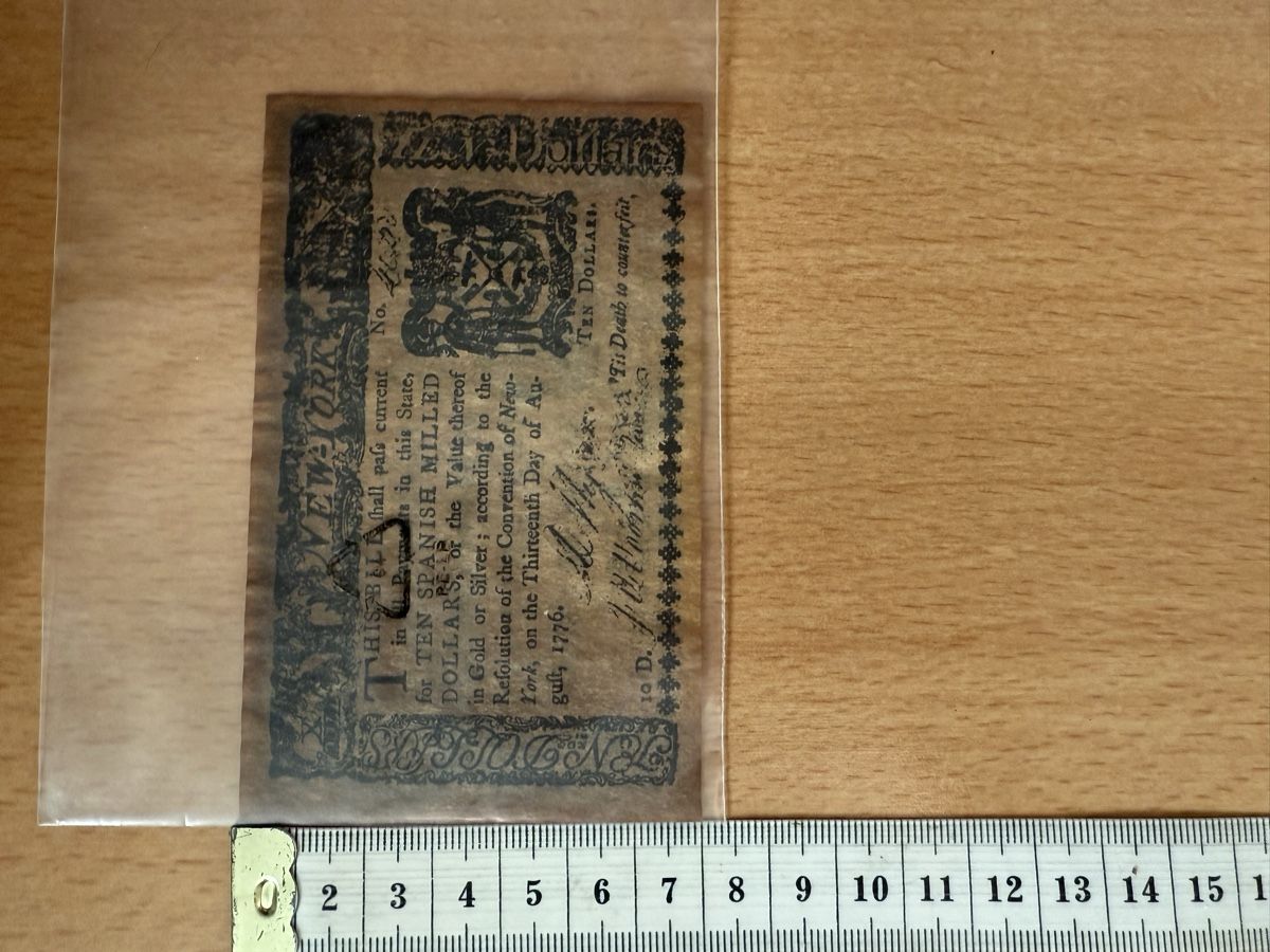 Banconote: Kolonialbanknote New York 10 Dollar 1776 – Usato da Lamone venduto da LaCantinaMagica 2