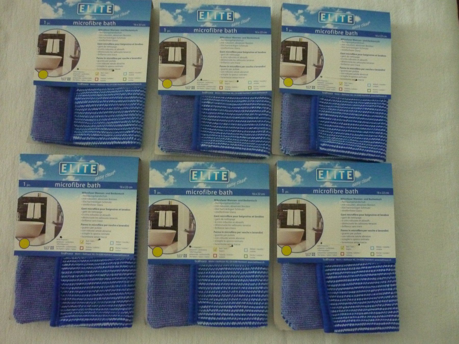 Biancheria da letto: 6x Mikrofaser Reinigungshandschuhe – Nuovo e nell'imballaggio originale da Vaduz venduto da red94angel