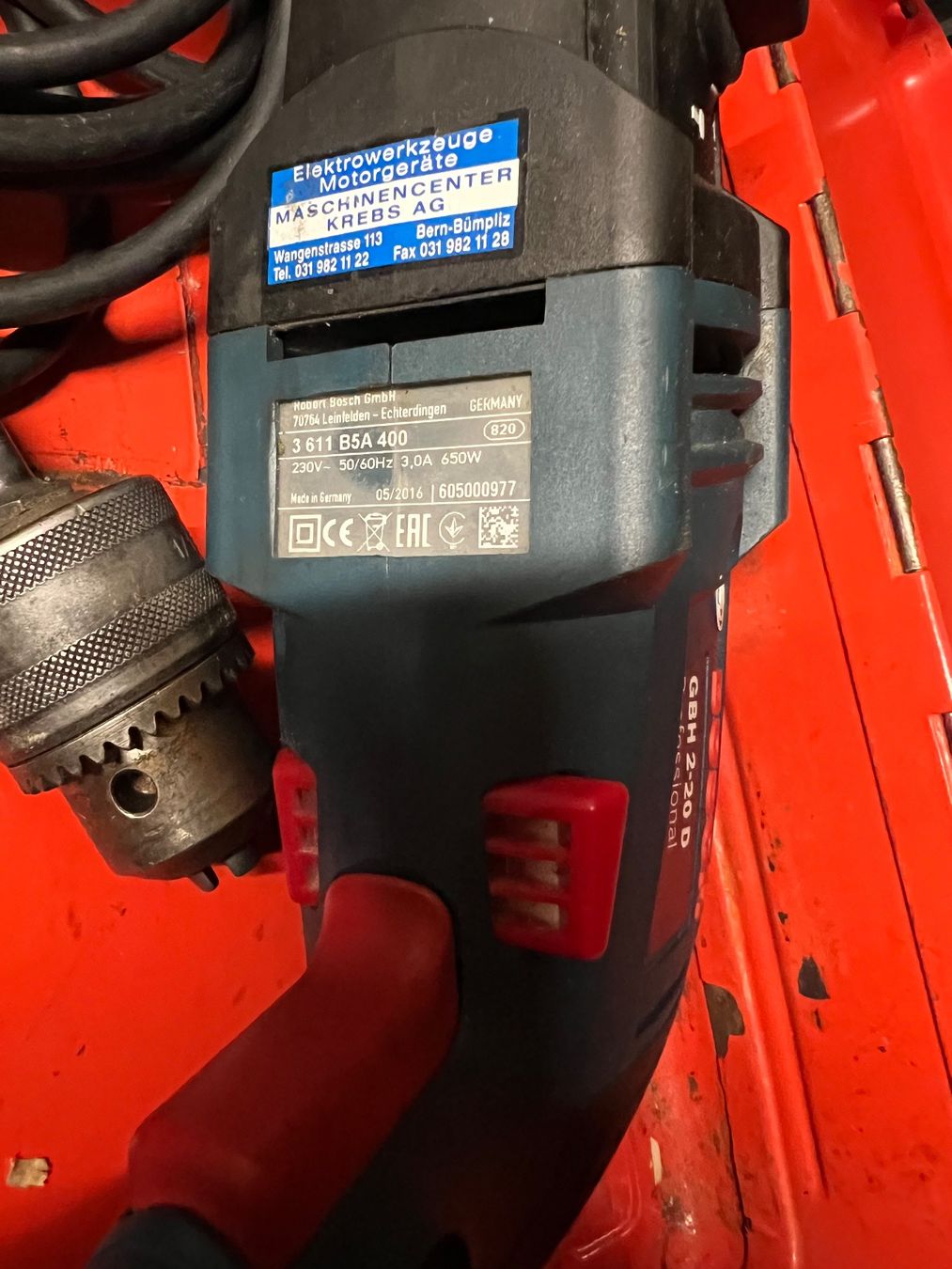 Bosch Trapani: Bosch GBH 2-20 – Usato da Zwingen venduto da Nebivr6 1