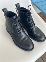Schnürstiefeletten Leder schwarz Damen Grösse 37