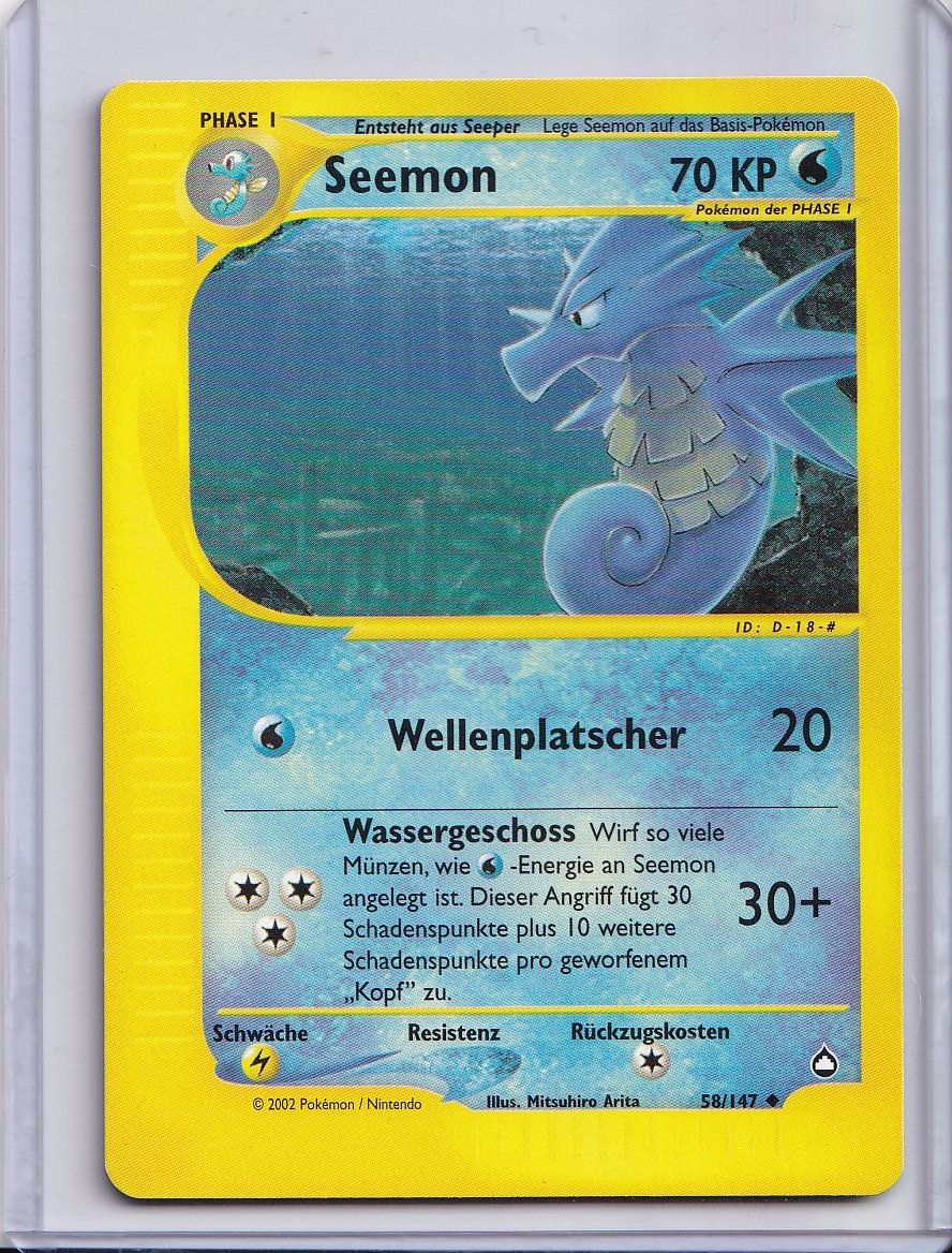Pokémon Carte collezionabili: Pokémon Seemon 58/147 Aquapolis DE – Usato da Uetendorf venduto da myhome12