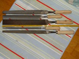 Fünf grosse Metallfeilen super Qualität! z.T. Neuware!
