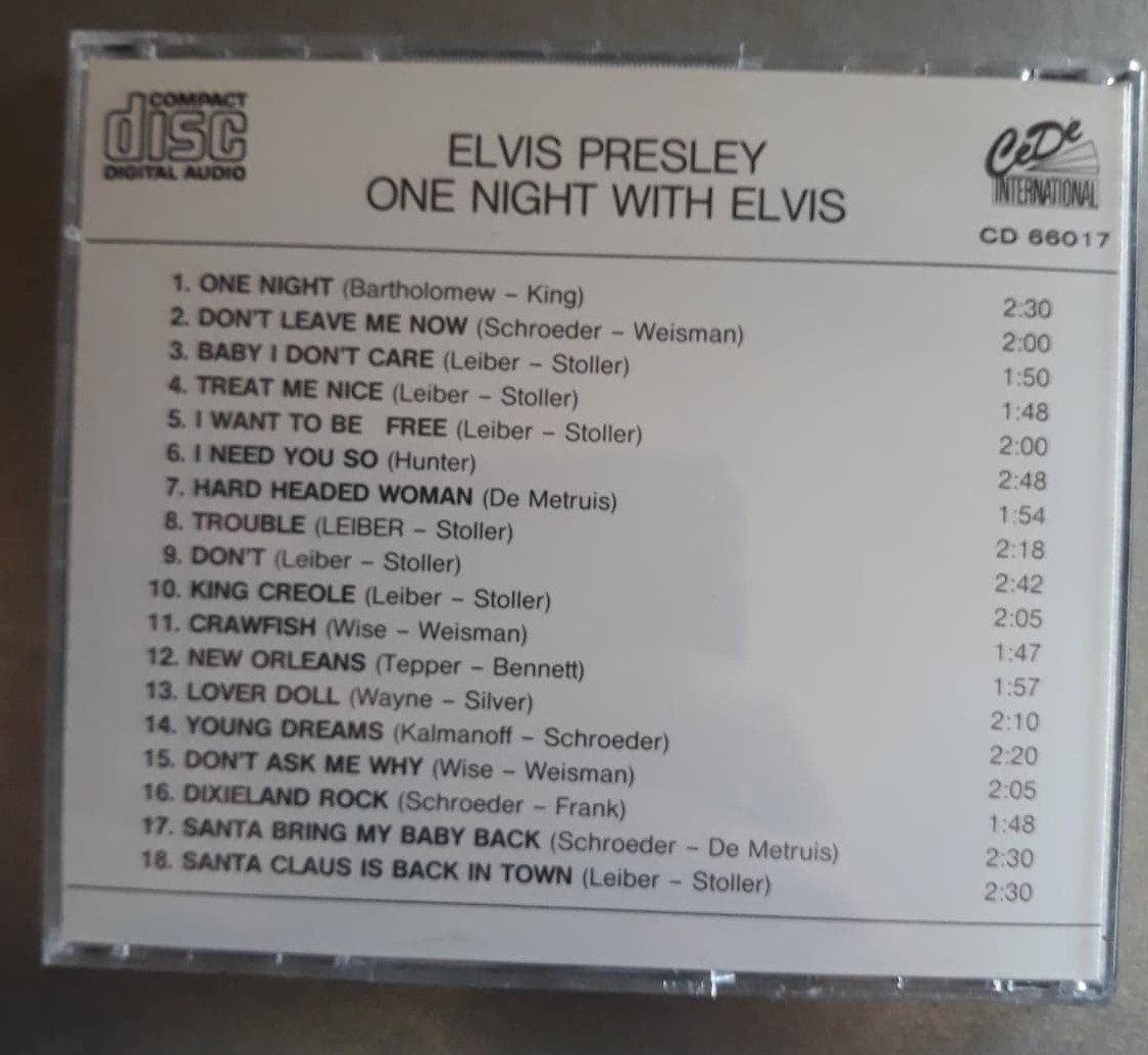 CDs: ELVIS PRESLEY - One Night With Elvis - cd 1987 – Gebraucht aus Le Locle von PereiraHugo 1
