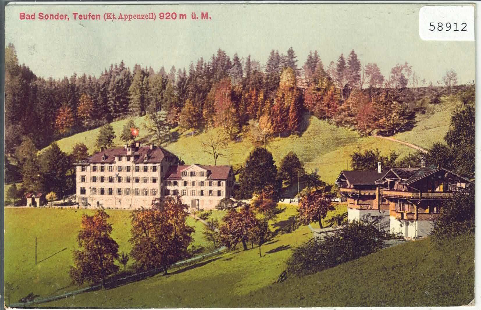 Cartoline postali: Bad Sonder - Teufen - Litho – Usato da Ettingen venduto da Kartenplanet