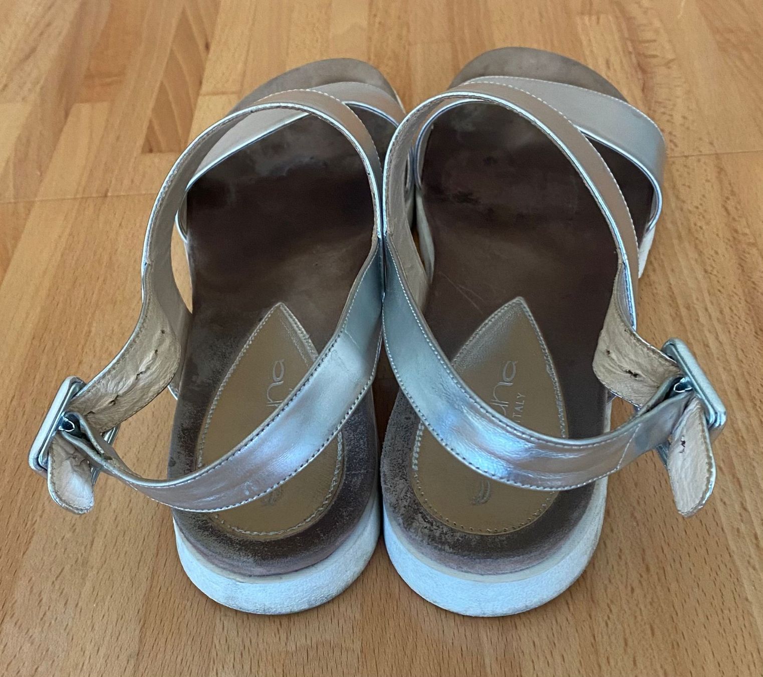Damenschuhe: Schuhe Sandalen Evaluna Gr. 41 silber – Gebraucht aus Winterthur von Secondhand-Family 3