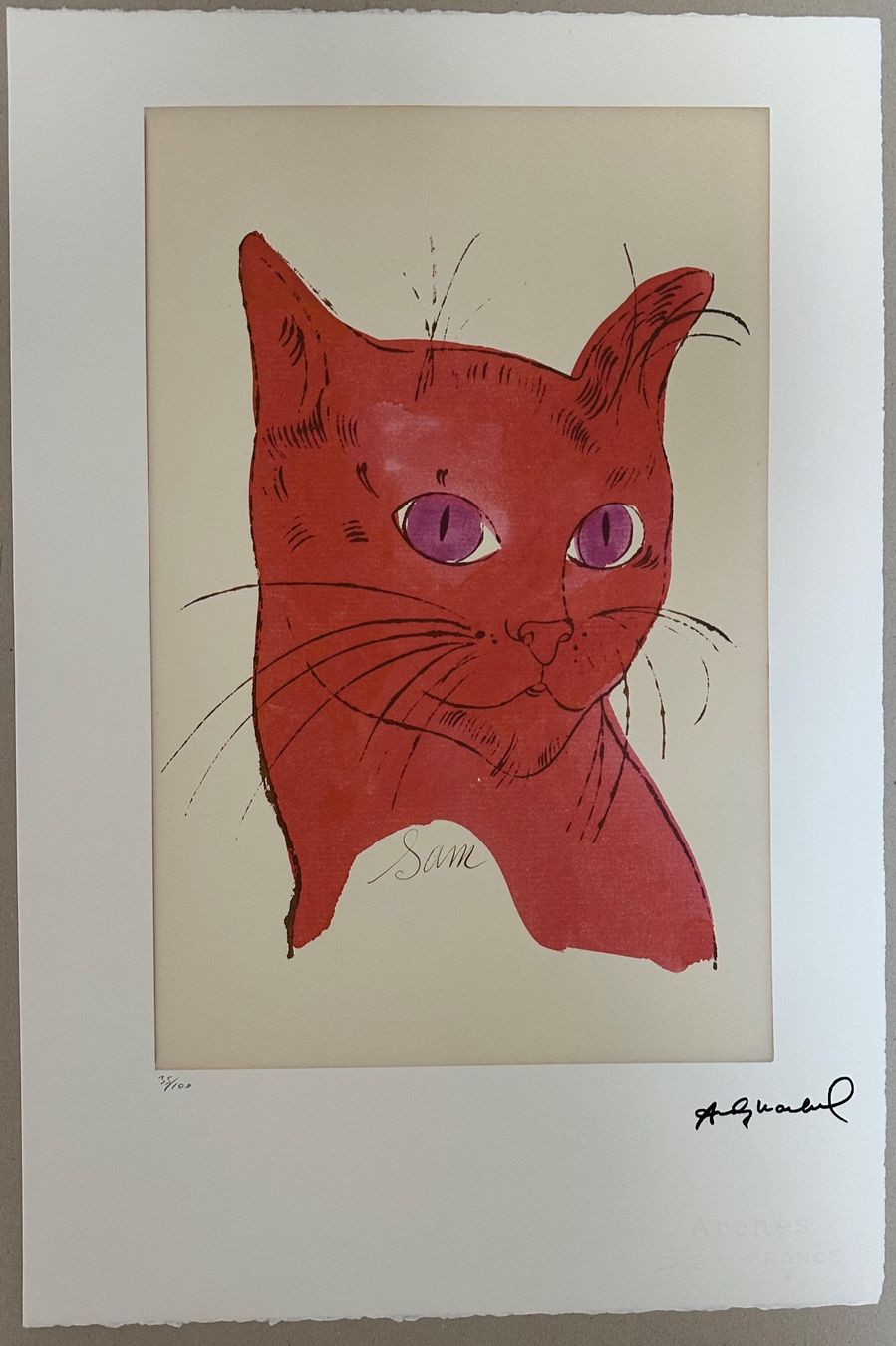 Posters & Illustrations: Warhol: Sam the Cat 35/100 – Neuf (Voir description) à Meilen par Smgdesign