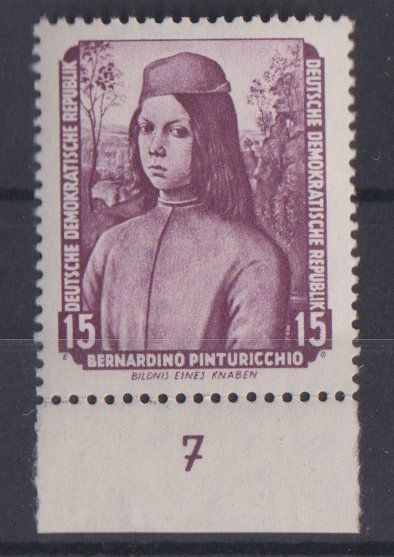 Tutti i francobolli: DDR 1955: Sperrwert Gemälde ** – Nuovo (secondo la descrizione) da Eschlikon TG venduto da PhilCon