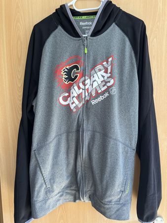 Hoodie Zip Gr L Calgary Flames 