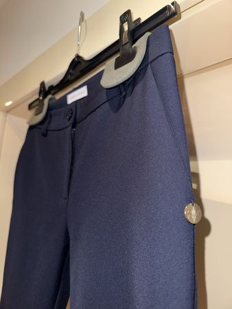 Rebeka Ross Navy Blue Business Trousers, Elegant, 38 Italian
