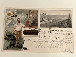 Antike Zürich Suchard Souvenir Postkarte von 1898 ! 