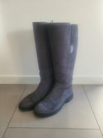 Bottes hautes femme en suédine gris