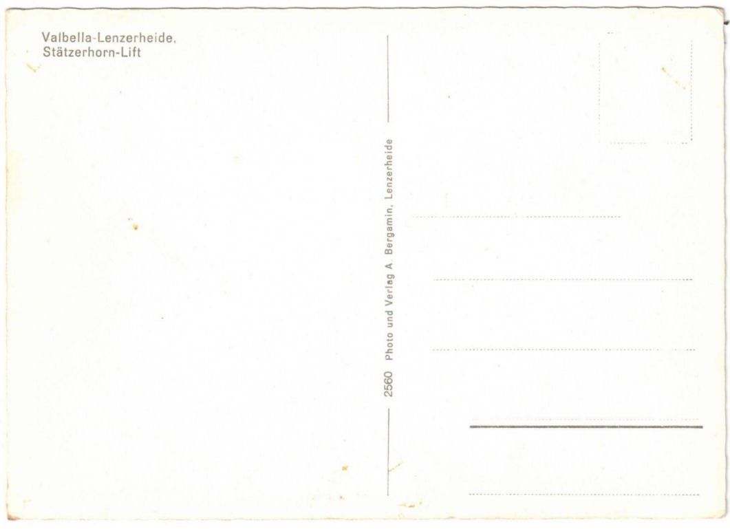 Cartoline postali: Parpan - Skilift Stätzerhorn – Usato da Binningen venduto da Mountainrider 1