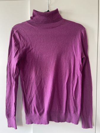 Massimo Dutti Damen Rollkragenpullover S – Seide Baumwolle