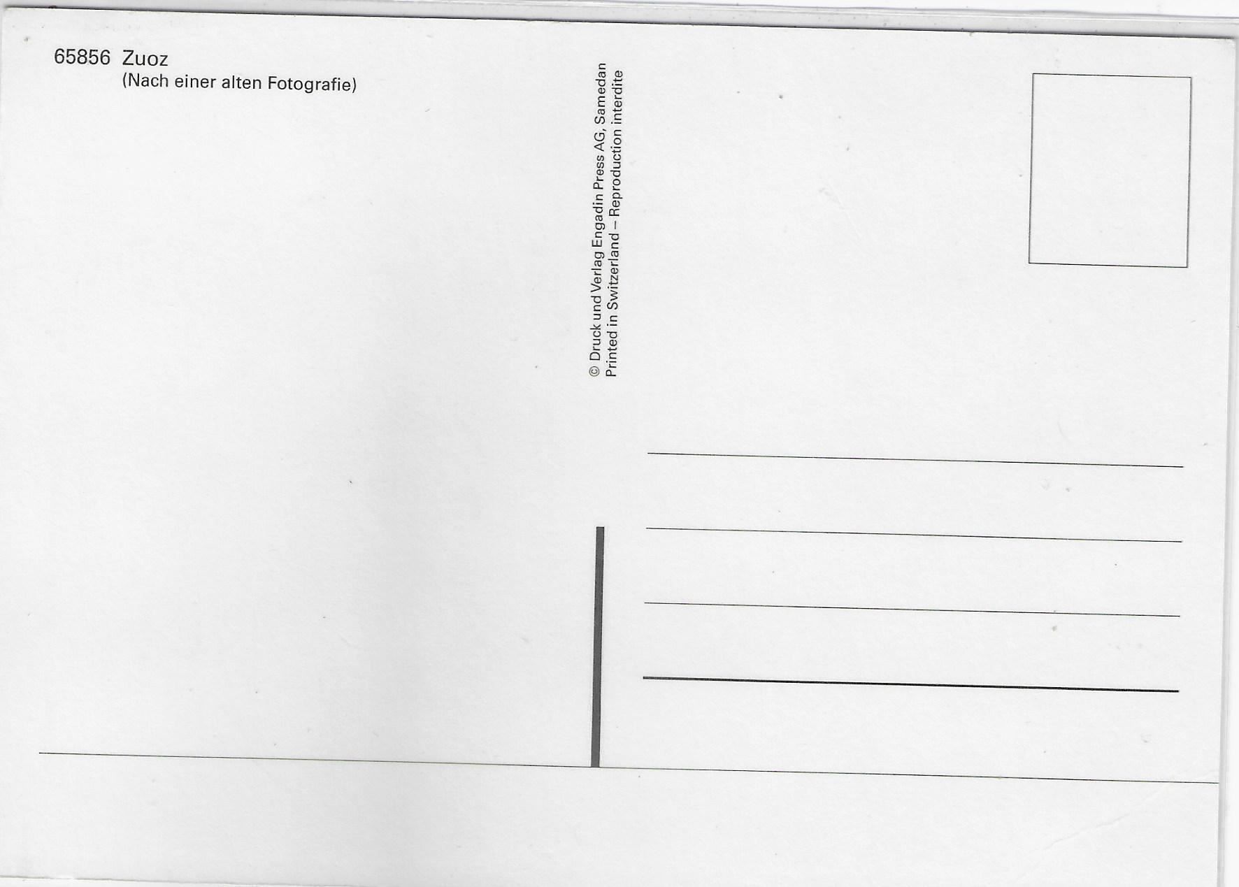 Cartoline postali: Zuoz - Repro – Usato da Ettingen venduto da Kartenplanet 1