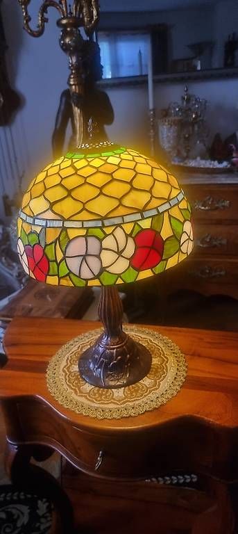 Lampade: Jugendstil Tiffany Lampe – Nuovo e nell'imballaggio originale da Kaufdorf venduto da Nati-Nati 4