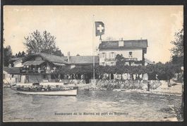 Bellerive Restaurant de la Marine au Port mit Boot