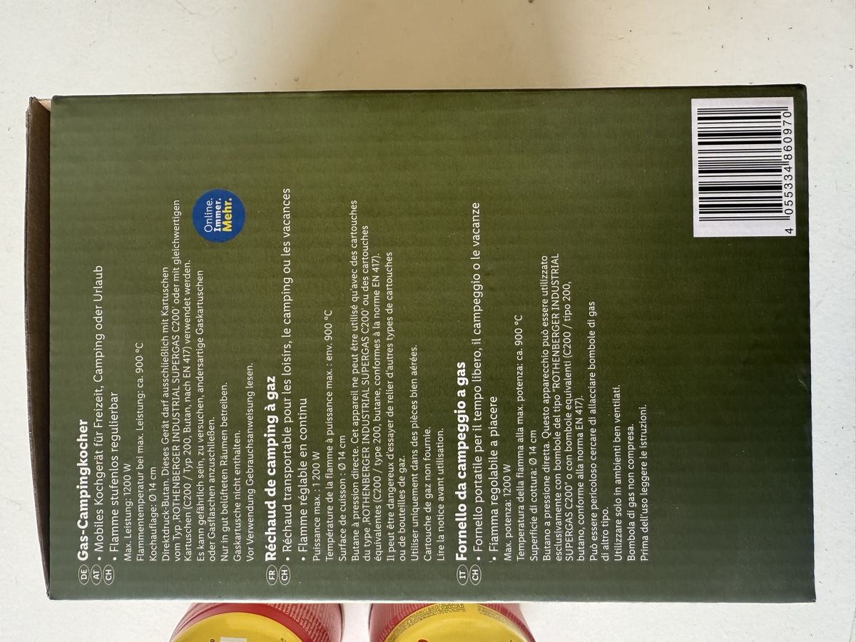 Elettrodomestici da cucina: NEU! Gaskocher inklusive 2 Kartuschen – Nuovo e nell'imballaggio originale da Erlinsbach SO venduto da n123h 3