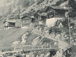 village sur la Route d'AROLLA ~1900