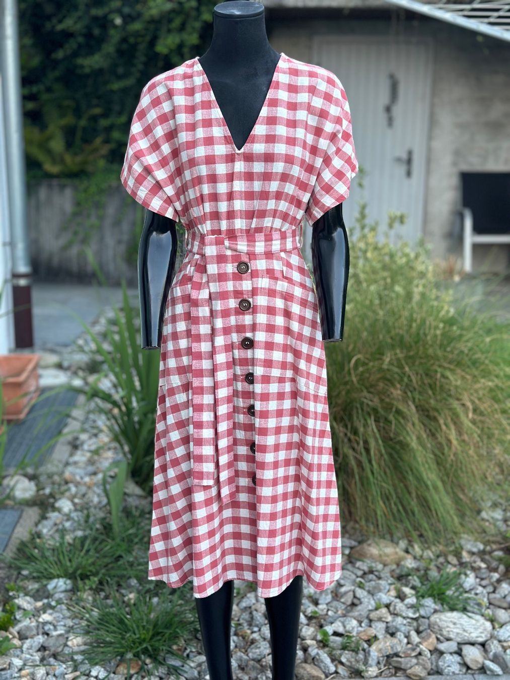 Mango Vestiti: Sommerkleid Mango Gr. S - Leinen rosa – Usato da Zufikon venduto da Modestil365 4
