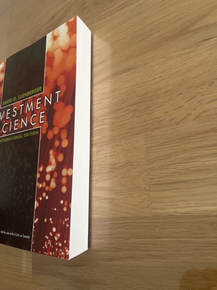 Libri: Buch: Investment Science, David Luenberger – Nuovo (secondo la descrizione) da Zug venduto da amolution 1