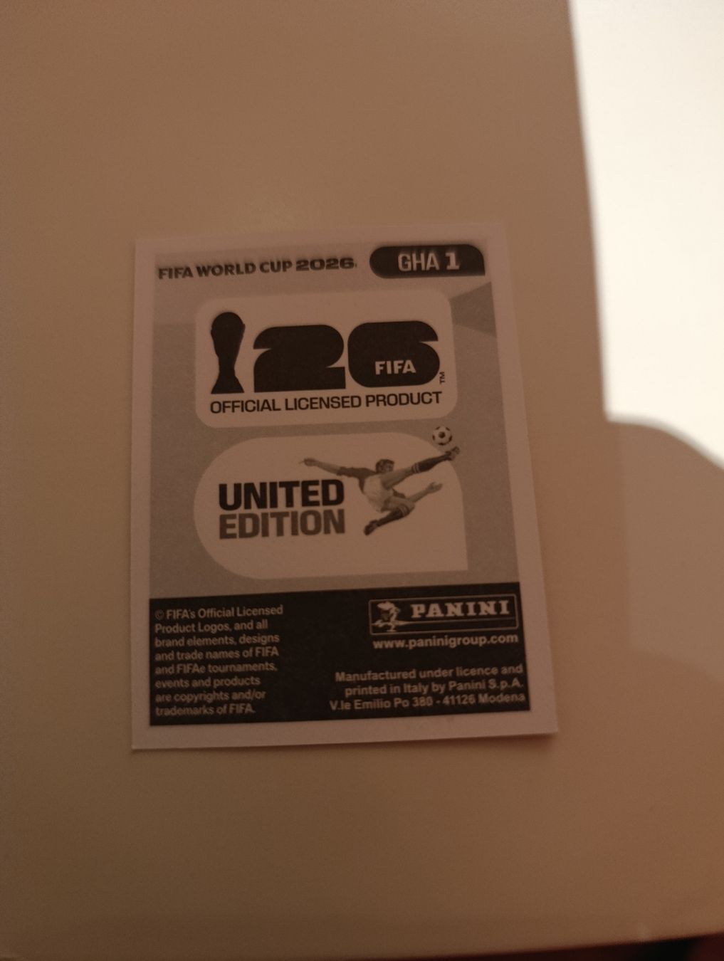 Panini Cartes à collectionner: Panini World Cup 2026 GHA 1 – Neuf (Voir description) à Lavey-Village par pas_7xd2 1