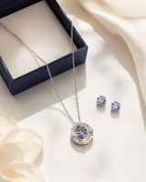 Swarovski Schmuckset Halskette Ohrstecker neu mit Box