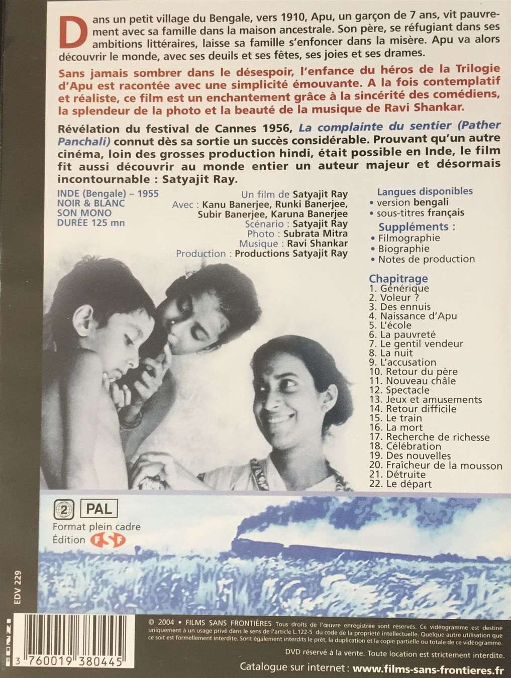 Tutti i DVDs: Satyajit Ray La Trilogie d'Apu Coff 3DVD – Nuovo (secondo la descrizione) da Genève venduto da Cockattoo 7