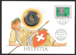 Münzbrief 429 Helvetia gestempelt Bern 25.10.1988