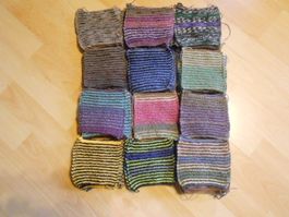 70  Strickblätzli  für Natur- Woll-Decke
