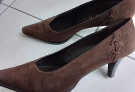 Vintage Boho LORBAC Pumps/ Kitten Heels 39 Wildleder Suede