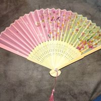 Vintage Asiatischer Bambus Handfächer 10STK