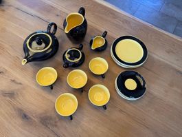 Villeroy&Boch Teegeschirr, schwarz-gelb