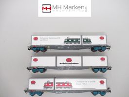 Hag 3er Set Containertragwagen Eigenwerbung ohne OVP AC H0