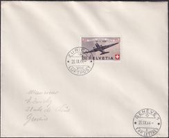 1944, F40: Ersttagsbrief von GENF, Luxus! Kat: 40.-+ Einzelf