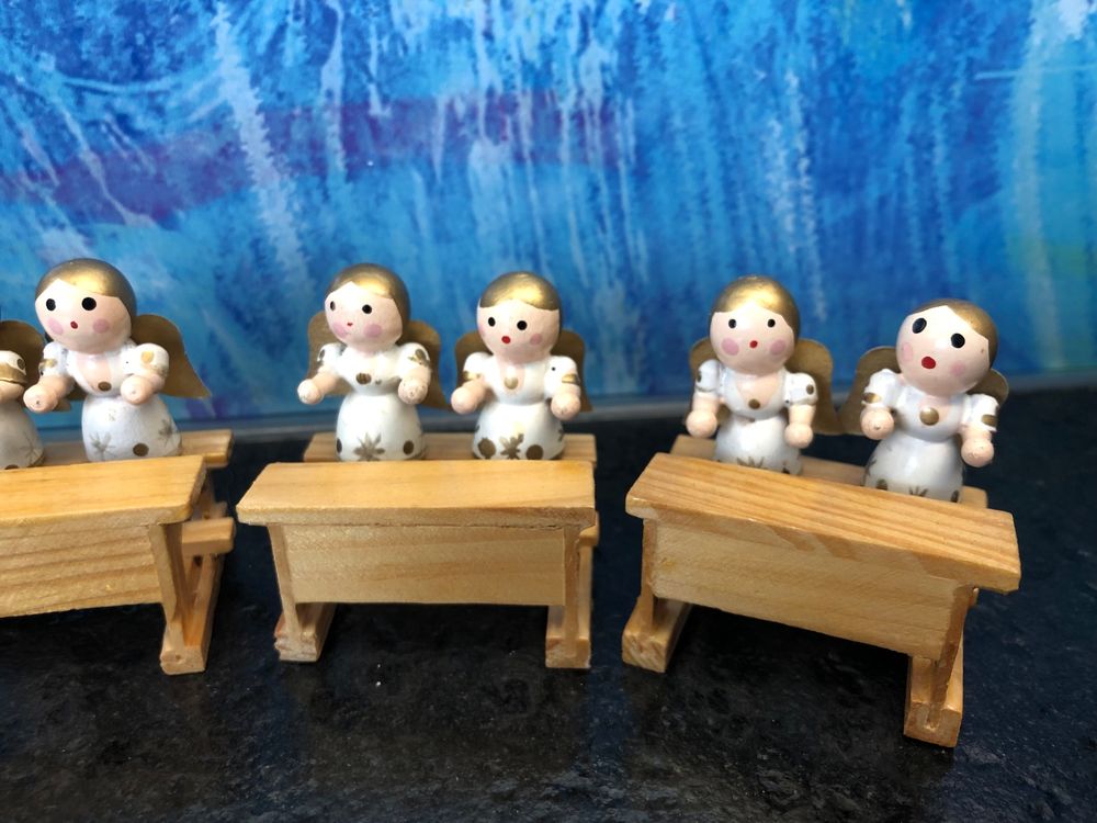 Erzgebirge Engelfiguren Schule Weihnachtsdeko Engel Holz Kaufen auf