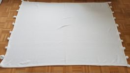 Decke Plaid weiss ca. 123 x 167cm weiss