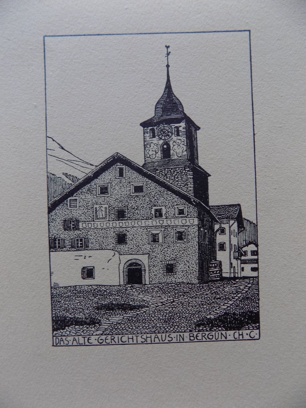 Stiche: Bergün das alte Gerichtsgebäude – Gebraucht aus Risch von Rischli15 1