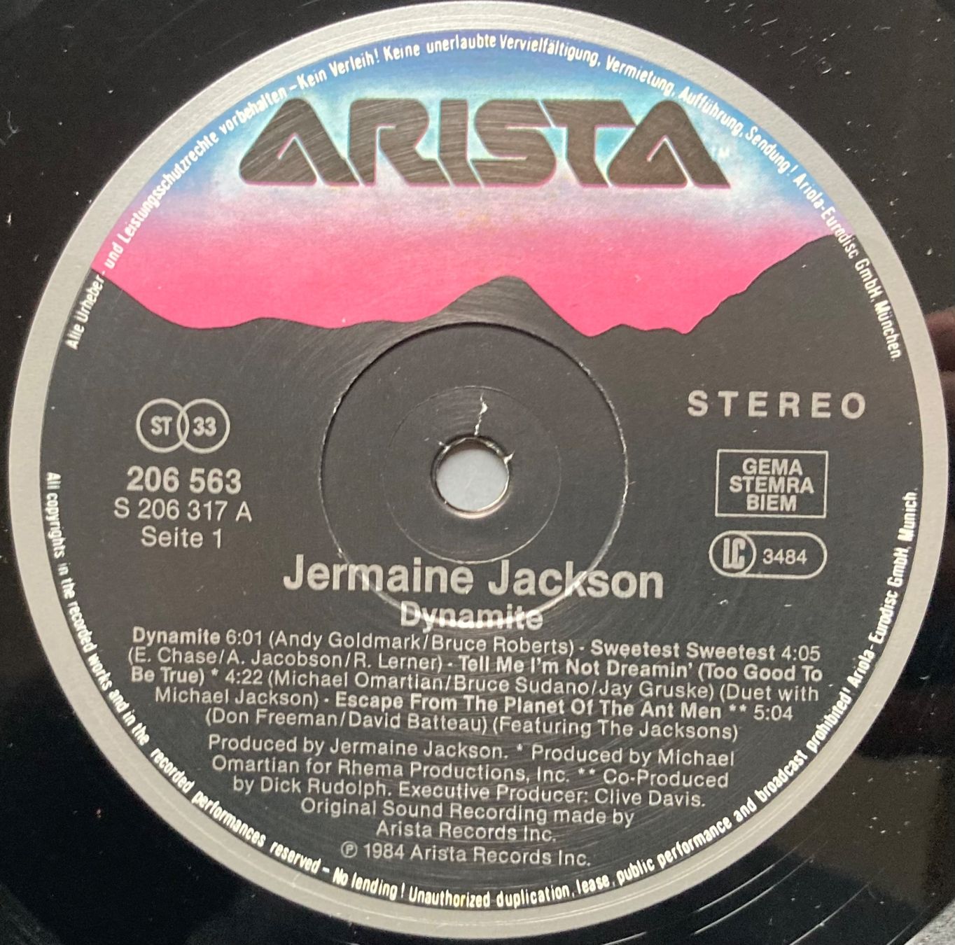 Dischi in vinile: JERMAINE JACKSON - DYNAMITE – Usato da Poliez-Pittet venduto da Newtown-Records 2