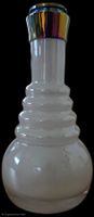 Elegante Glasvase / Shishaglas weiss (Perlmutt-Glanz) 31cm