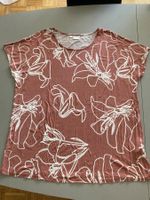 T-Shirt rosenholz/weiss