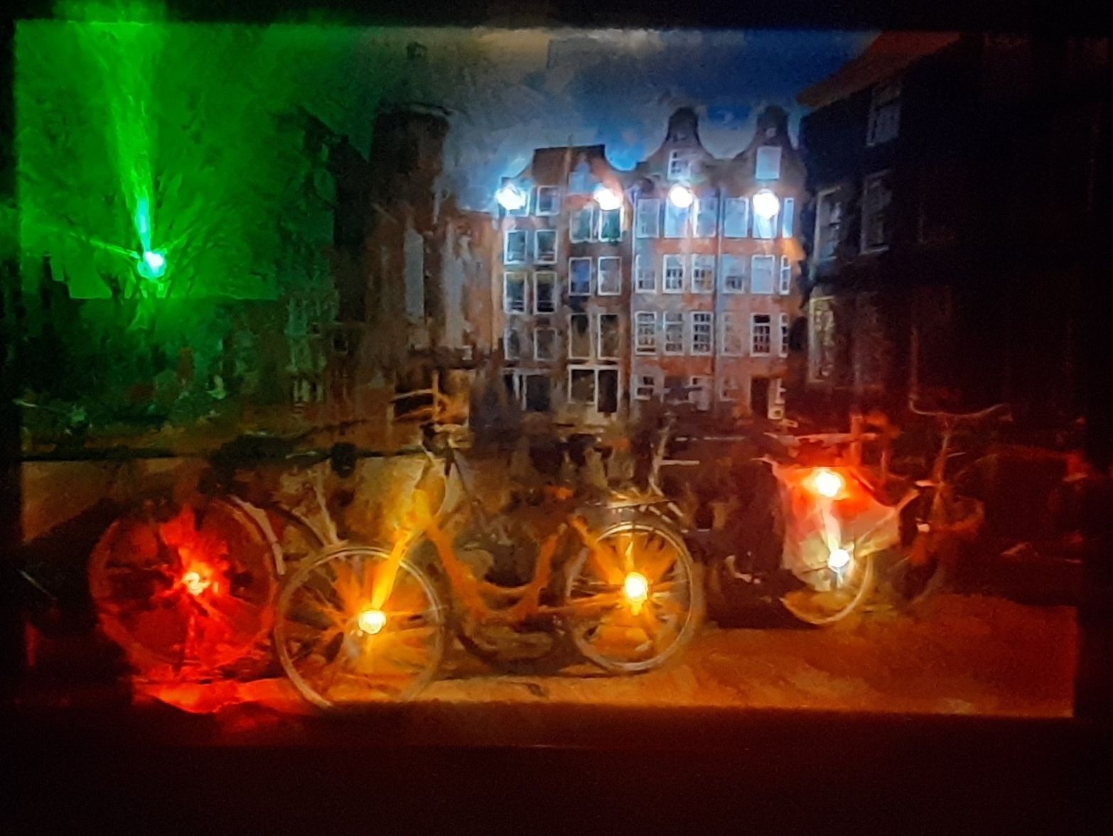 Poster & Bilder: Amsterdam city bicycle LED Kunstbild – Neu und originalverpackt aus Kilchberg ZH von ruedi34 2