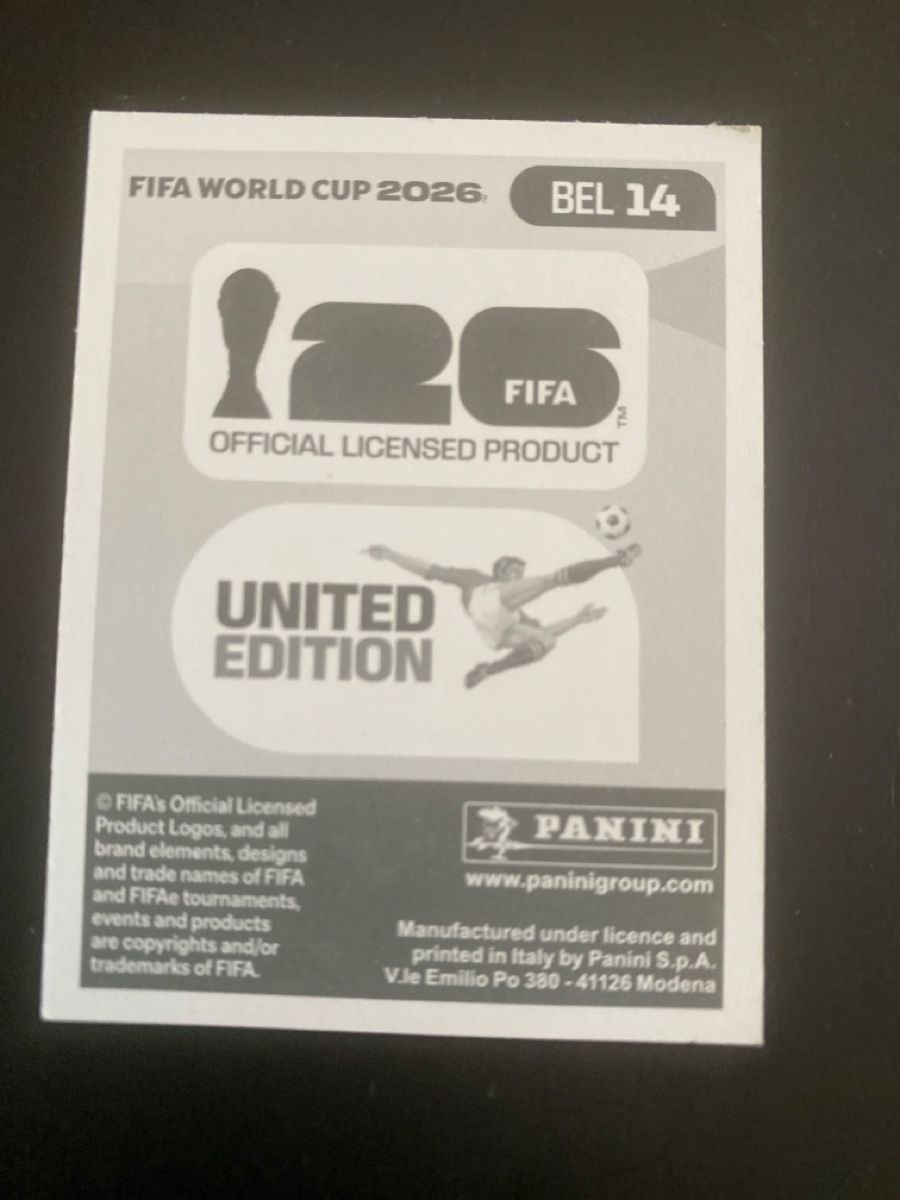 Panini Carte collezionabili: PANINI BEL 14 FIFA World Cup 2026 – Nuovo (secondo la descrizione) da Baden venduto da Dunkelheit 1